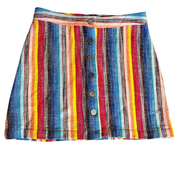 Laundry by Shelly Seagal Color Striped Mini Skirt Size 4 - Picture 1 of 7